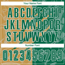 Load image into Gallery viewer, Custom Graffiti Pattern Kelly Green-Old Gold Scratch Sublimation Soccer Uniform Jersey
