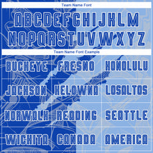 Load image into Gallery viewer, Custom Graffiti Pattern Thunder Blue-Light Blue Scratch Sublimation Soccer Uniform Jersey