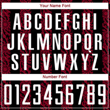 Load image into Gallery viewer, Custom Black White-Red Abstract Shape Sublimation Soccer Uniform Jersey