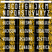 Load image into Gallery viewer, Custom Black White-Gold Abstract Shape Sublimation Soccer Uniform Jersey