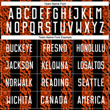 Load image into Gallery viewer, Custom Black White-Orange Abstract Shape Sublimation Soccer Uniform Jersey