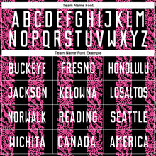 Load image into Gallery viewer, Custom Black White-Pink Abstract Shape Sublimation Soccer Uniform Jersey