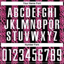 Load image into Gallery viewer, Custom Black White-Pink Abstract Shape Sublimation Soccer Uniform Jersey