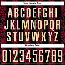 Load image into Gallery viewer, Custom Black Cream-Crimson Abstract Shape Sublimation Soccer Uniform Jersey