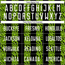 Load image into Gallery viewer, Custom Black White-Neon Green Abstract Shape Sublimation Soccer Uniform Jersey