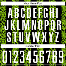 Load image into Gallery viewer, Custom Black White-Neon Green Abstract Shape Sublimation Soccer Uniform Jersey