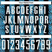 Load image into Gallery viewer, Custom Black White-Sky Blue Abstract Shape Sublimation Soccer Uniform Jersey