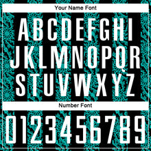 Load image into Gallery viewer, Custom Black White-Aqua Abstract Shape Sublimation Soccer Uniform Jersey