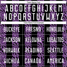 Load image into Gallery viewer, Custom Black White-Medium Purple Abstract Shape Sublimation Soccer Uniform Jersey