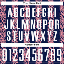 Load image into Gallery viewer, Custom Navy White-Medium Pink Abstract Shape Sublimation Soccer Uniform Jersey