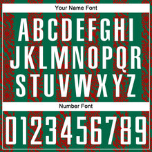 Load image into Gallery viewer, Custom Kelly Green White-Red Abstract Shape Sublimation Soccer Uniform Jersey