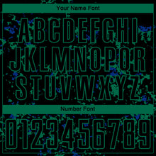 Load image into Gallery viewer, Custom Black Kelly Green-Royal Abstract Fragment Art Sublimation Soccer Uniform Jersey