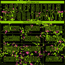 Load image into Gallery viewer, Custom Black Neon Green-Pink Abstract Fragment Art Sublimation Soccer Uniform Jersey