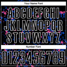 Load image into Gallery viewer, Custom Black Thunder Blue-Pink Abstract Fragment Art Sublimation Soccer Uniform Jersey