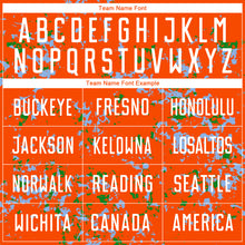 Load image into Gallery viewer, Custom Orange Light Blue-Grass Green Abstract Fragment Art Sublimation Soccer Uniform Jersey