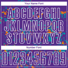 Load image into Gallery viewer, Custom Purple Bay Orange-Teal Abstract Fragment Art Sublimation Soccer Uniform Jersey