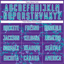 Load image into Gallery viewer, Custom Purple Teal-Light Blue Abstract Fragment Art Sublimation Soccer Uniform Jersey