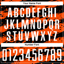 Load image into Gallery viewer, Custom Black White-Orange Splash Sublimation Soccer Uniform Jersey