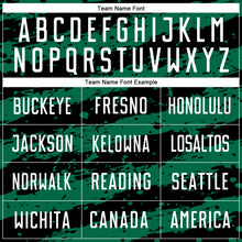 Load image into Gallery viewer, Custom Black White-Kelly Green Splash Sublimation Soccer Uniform Jersey