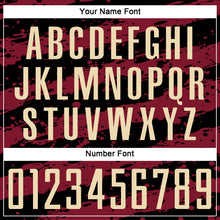 Load image into Gallery viewer, Custom Black Cream-Crimson Splash Sublimation Soccer Uniform Jersey