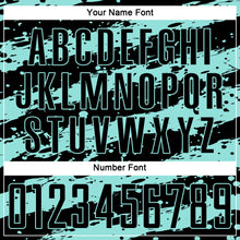 Load image into Gallery viewer, Custom Black Ice Blue Splash Sublimation Soccer Uniform Jersey