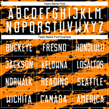 Load image into Gallery viewer, Custom Black White-Bay Orange Splash Sublimation Soccer Uniform Jersey