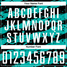 Load image into Gallery viewer, Custom Black White-Aqua Splash Sublimation Soccer Uniform Jersey