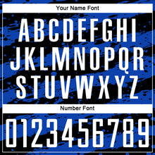 Load image into Gallery viewer, Custom Black White-Thunder Blue Splash Sublimation Soccer Uniform Jersey