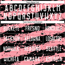 Load image into Gallery viewer, Custom Black White-Medium Pink Splash Sublimation Soccer Uniform Jersey