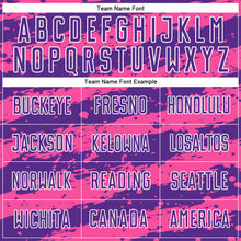 Load image into Gallery viewer, Custom Purple Pink-White Splash Sublimation Soccer Uniform Jersey