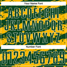 Load image into Gallery viewer, Custom Green Gold-White Splash Sublimation Soccer Uniform Jersey