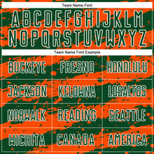 Load image into Gallery viewer, Custom Green Orange-White Splash Sublimation Soccer Uniform Jersey