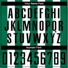 Load image into Gallery viewer, Custom White Black-Kelly Green Line Sublimation Soccer Uniform Jersey