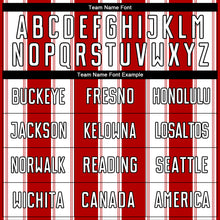 Load image into Gallery viewer, Custom Red White-Black Line Sublimation Soccer Uniform Jersey