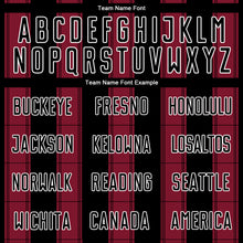 Load image into Gallery viewer, Custom Black Crimson-White Line Sublimation Soccer Uniform Jersey