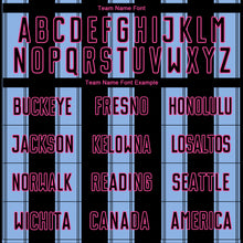 Load image into Gallery viewer, Custom Black Light Blue-Pink Line Sublimation Soccer Uniform Jersey