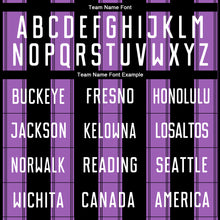 Load image into Gallery viewer, Custom Black White-Medium Purple Line Sublimation Soccer Uniform Jersey