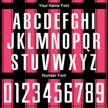 Load image into Gallery viewer, Custom Black White-Neon Pink Line Sublimation Soccer Uniform Jersey