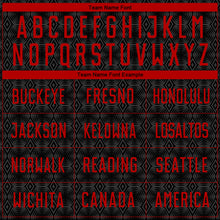 Load image into Gallery viewer, Custom Black Red Geometric Shapes Sublimation Soccer Uniform Jersey