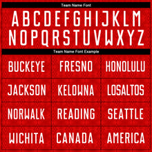 Load image into Gallery viewer, Custom Red White Geometric Shapes Sublimation Soccer Uniform Jersey