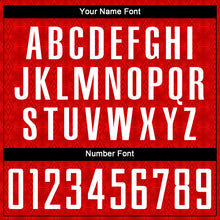 Load image into Gallery viewer, Custom Red White Geometric Shapes Sublimation Soccer Uniform Jersey