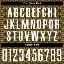 Load image into Gallery viewer, Custom Old Gold White-Black Geometric Shapes Sublimation Soccer Uniform Jersey