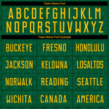 Load image into Gallery viewer, Custom Green Gold-Kelly Green Geometric Shapes Sublimation Soccer Uniform Jersey