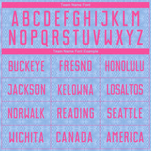 Load image into Gallery viewer, Custom Light Blue Pink Geometric Shapes Sublimation Soccer Uniform Jersey