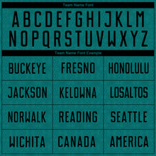 Load image into Gallery viewer, Custom Teal Black Geometric Shapes Sublimation Soccer Uniform Jersey