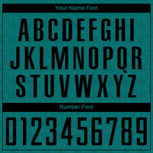 Load image into Gallery viewer, Custom Teal Black Geometric Shapes Sublimation Soccer Uniform Jersey