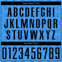 Load image into Gallery viewer, Custom Powder Blue Black Geometric Shapes Sublimation Soccer Uniform Jersey