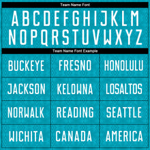 Load image into Gallery viewer, Custom Teal Black Geometric Shapes Sublimation Soccer Uniform Jersey