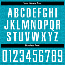 Load image into Gallery viewer, Custom Teal Black Geometric Shapes Sublimation Soccer Uniform Jersey