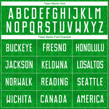 Load image into Gallery viewer, Custom Grass Green White Geometric Shapes Sublimation Soccer Uniform Jersey